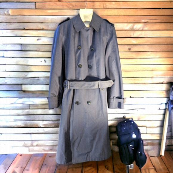 London Fog Other - London Fog Maincoats Mens Long Belted Trench Coat 40T W/ Removable Fleece Lining